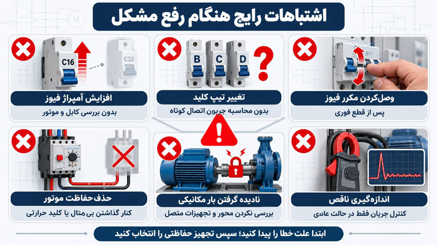 اشتباهات رایج هنگام رفع مشکل